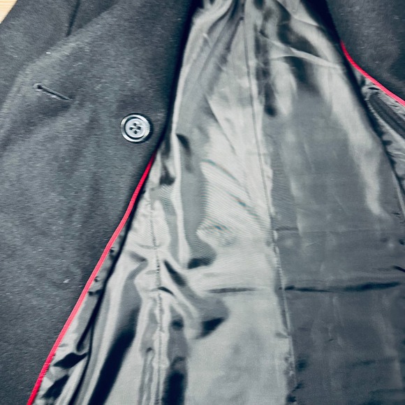 Relativity Womens Black Double Breasted Wool Blend Coat Size Small EUC - Picture 7 of 13